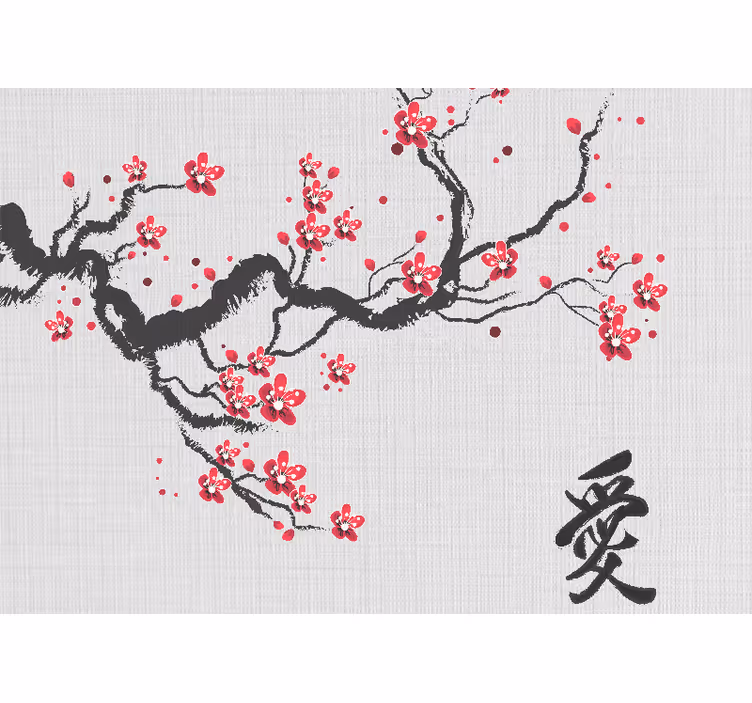 Fotomurale amore fiori di ciliegio - TenStickers