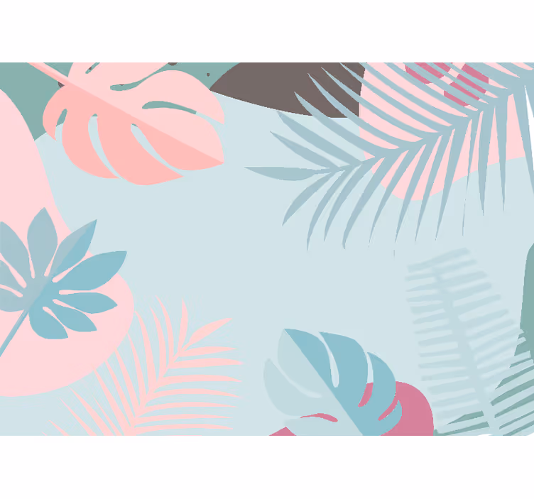 Carta da parati natura foglie tropicali - TenStickers
