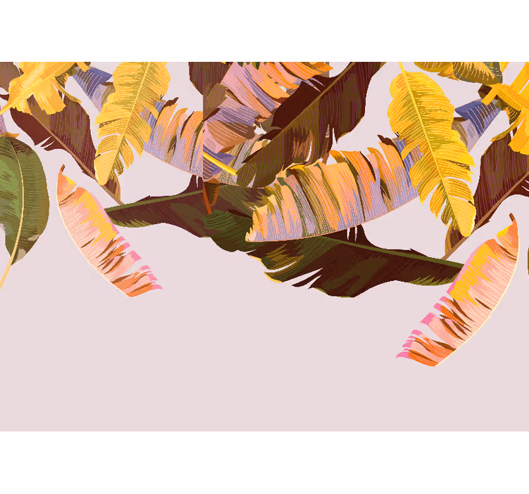 Carta da parati natura motivi foglie esotiche - TenStickers