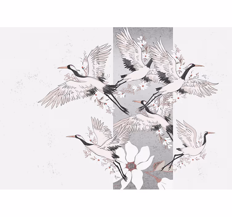 Fotomurale animali gru eleganti in volo - TenStickers