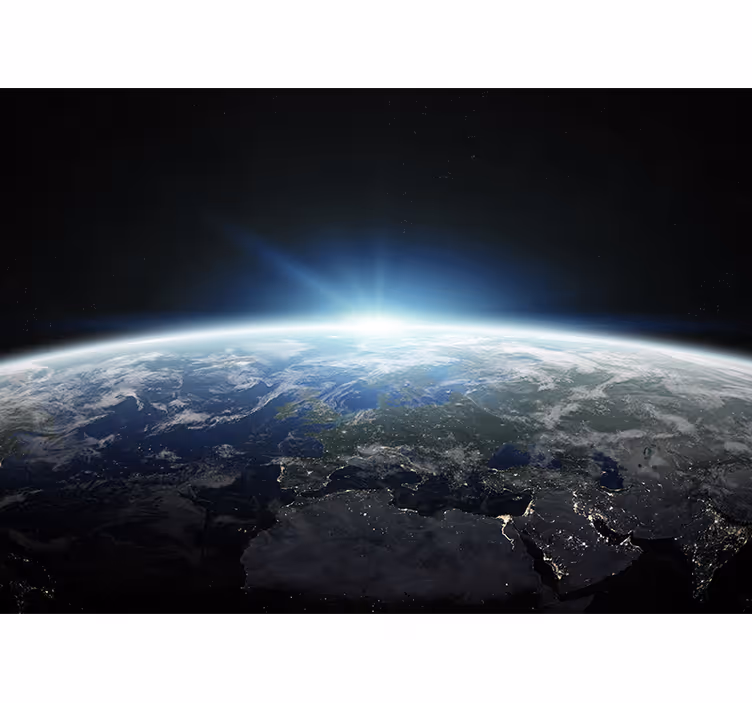 Fotomurale spaziale vista prospettica della terra - TenStickers