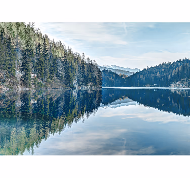 Fotomurale paesaggi specchio di montagna serena - TenStickers