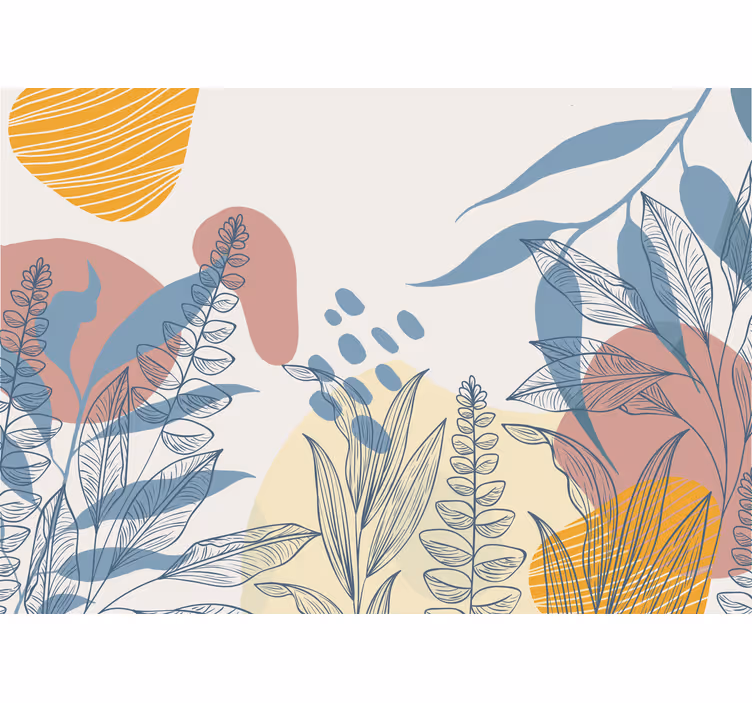 Fotomurali natura elementi vegetali stilizzati - TenStickers