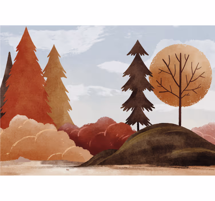 Fotomurali natura paesaggio autunnale panoramico - TenStickers