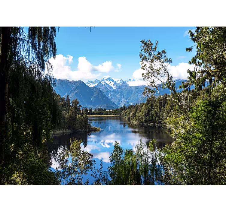 Fotomurale paesaggi prospettiva ruscello montano - TenStickers