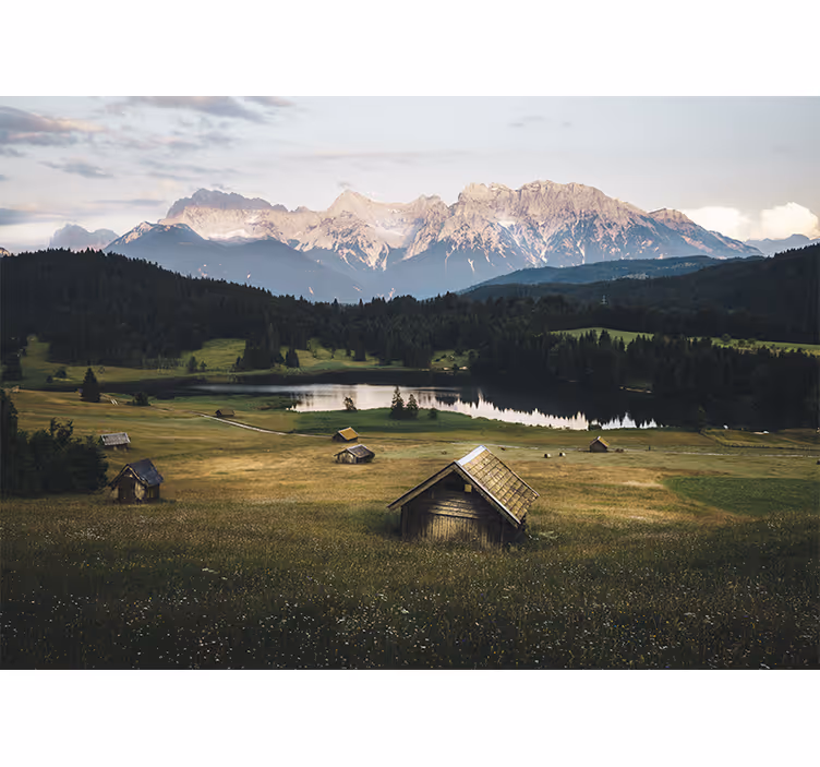 Fotomurale paesaggi scena montana serena - TenStickers