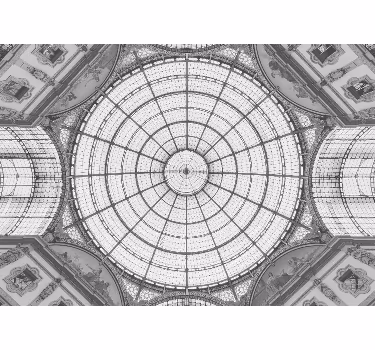 Fotomurale artistico cupola in vetro architettonica - TenStickers