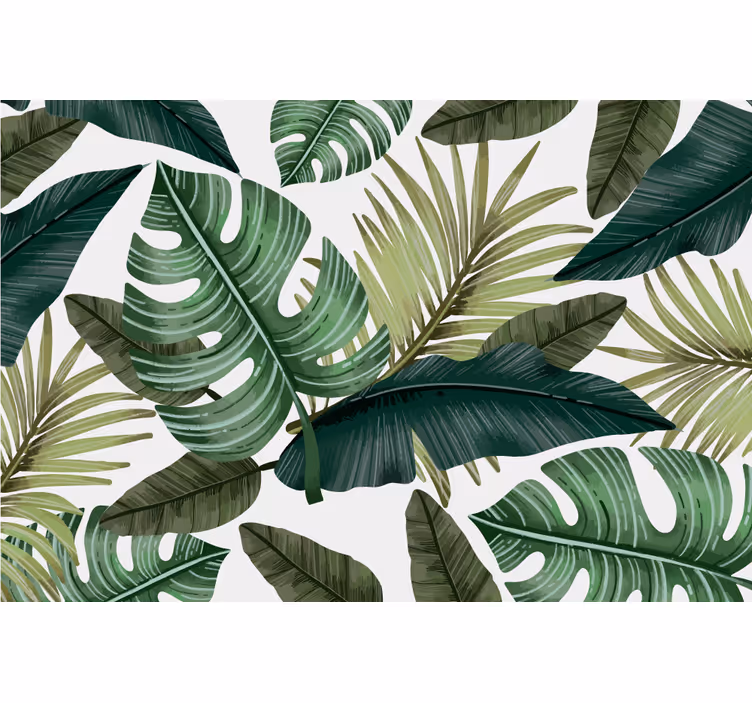 Carta da parati natura motivo vegetazione tropicale - TenStickers