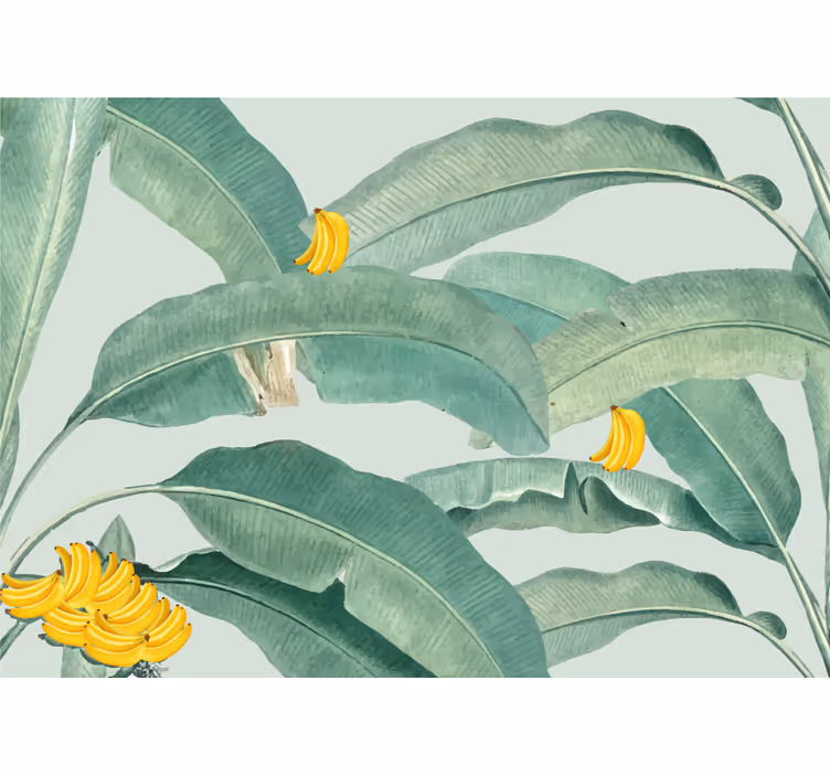 Fotomurali fiori diversi foliaggio di banana tropicale - TenStickers