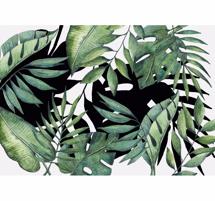 Fotomurali natura motivo fogliame tropicale - TenStickers