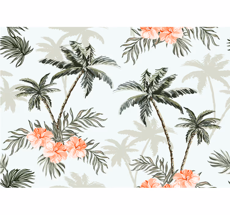 Fotomurali natura foglie di palma tropicali - TenStickers