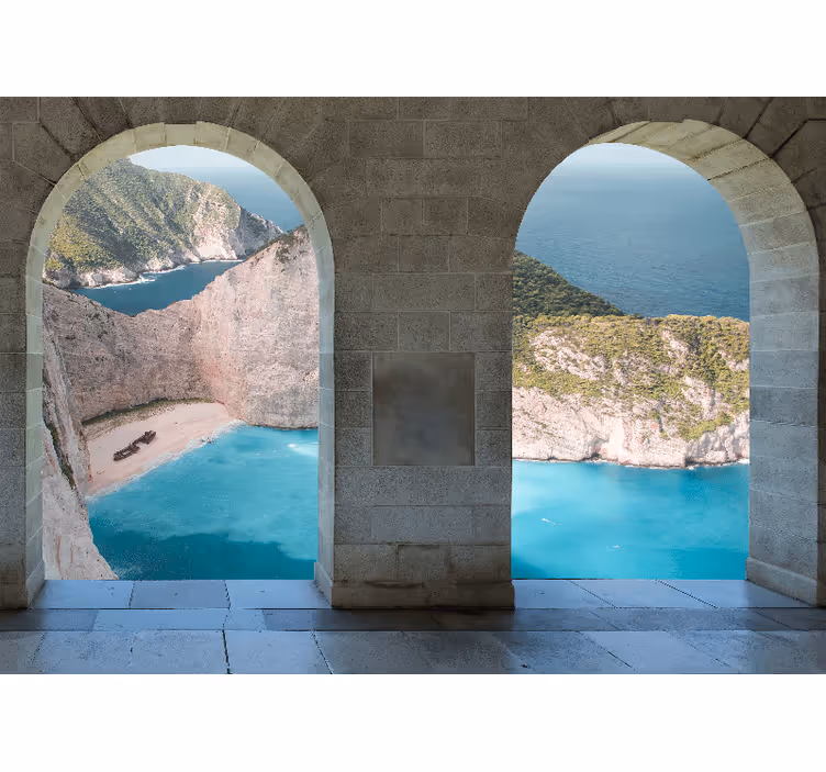 Fotomurale paesaggi vista costiera arco - TenStickers