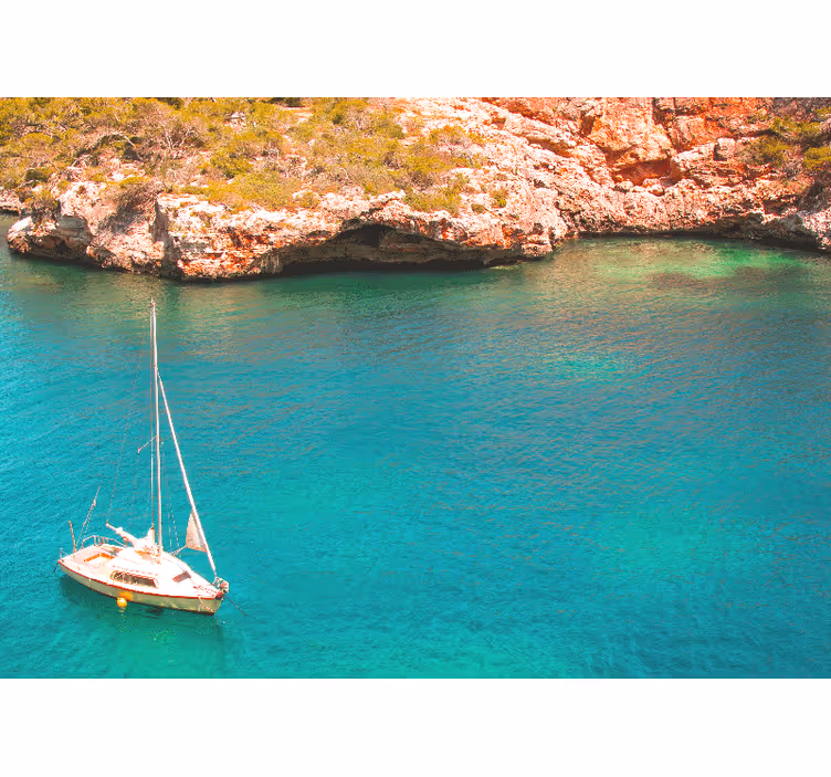 Fotomurale mare barca a vela oceano - TenStickers