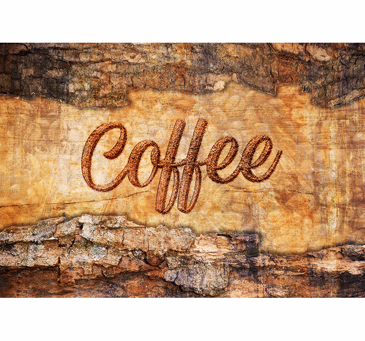 Fotomurali frasi design texture caffè - TenStickers