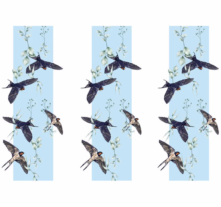 Fotomurale animali rondini e verdeggianti - TenStickers