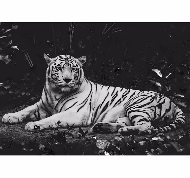 Fotomurale animali tigre bianca nobili - TenStickers