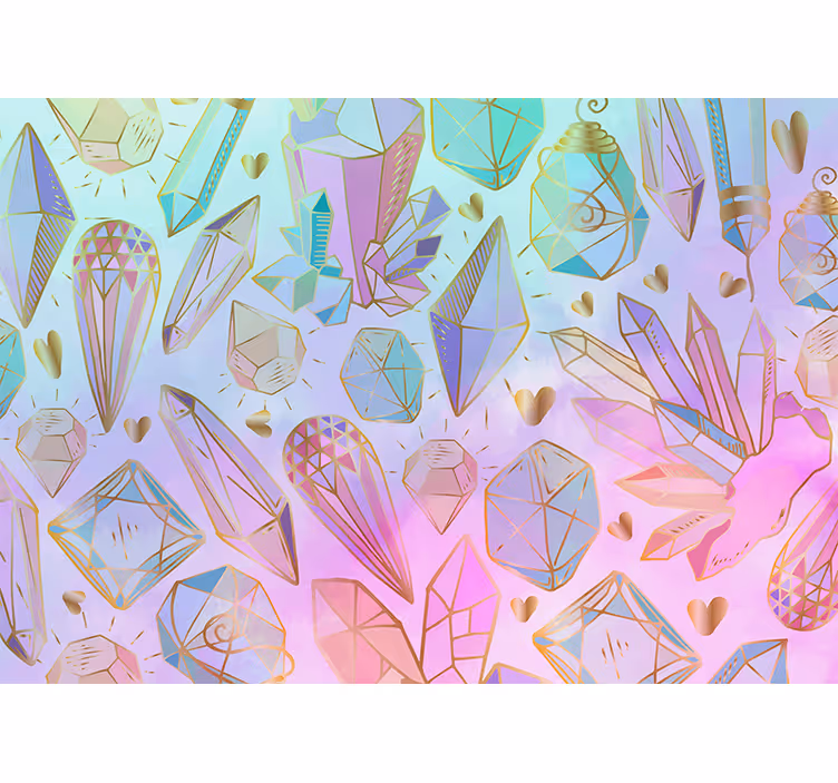 Fotomurale artistico design gemme geometriche - TenStickers