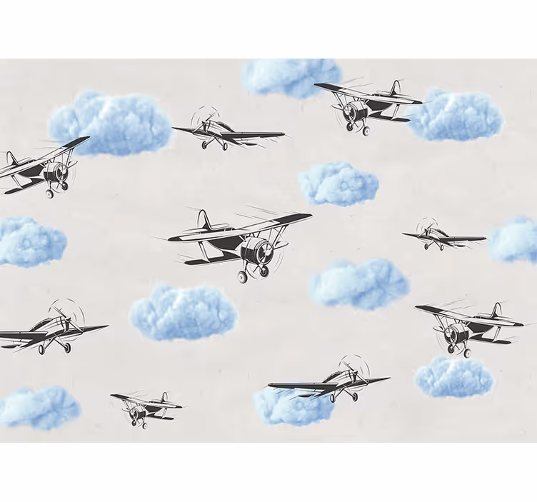 Fotomurale veicoli aerei vintage volanti - TenStickers
