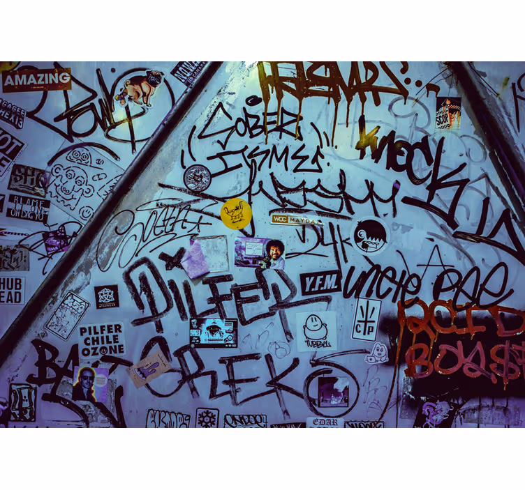 Fotomurale arte urbana arte di tagging urbano - TenStickers