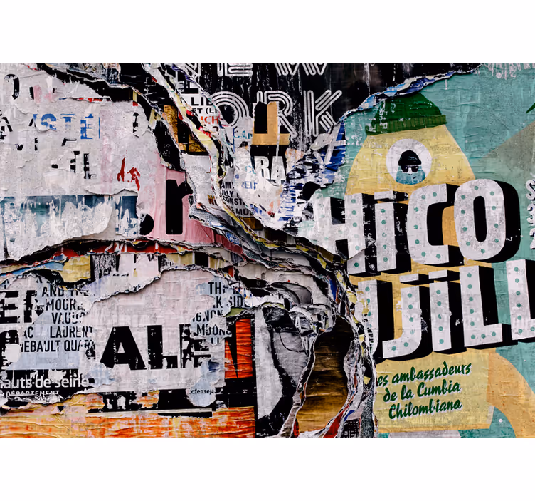 Fotomurale arte urbana collage di strada - TenStickers