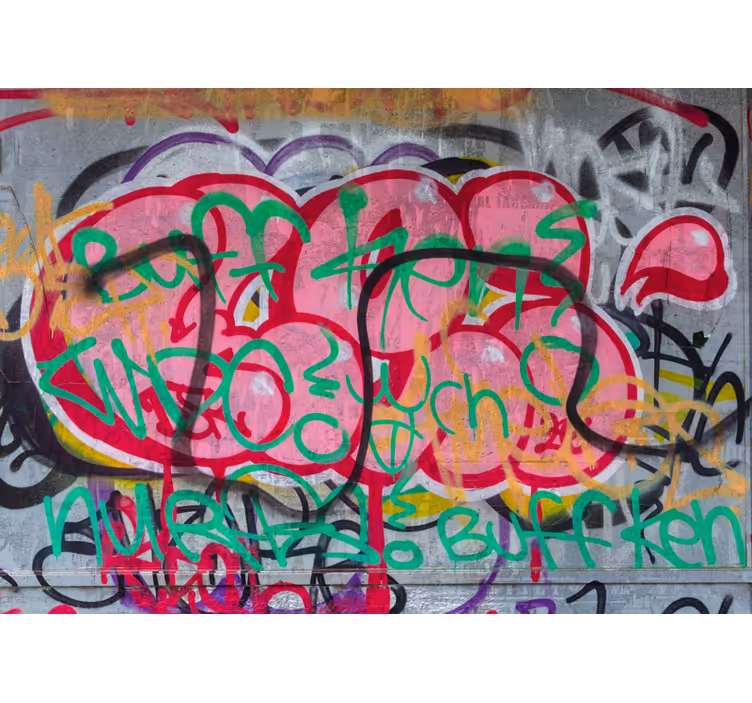 Fotomurale arte urbana arte vibrante di città - TenStickers
