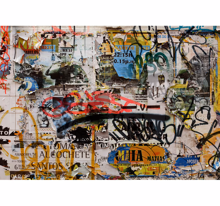 Fotomurale arte urbana collage di arte urbana - TenStickers