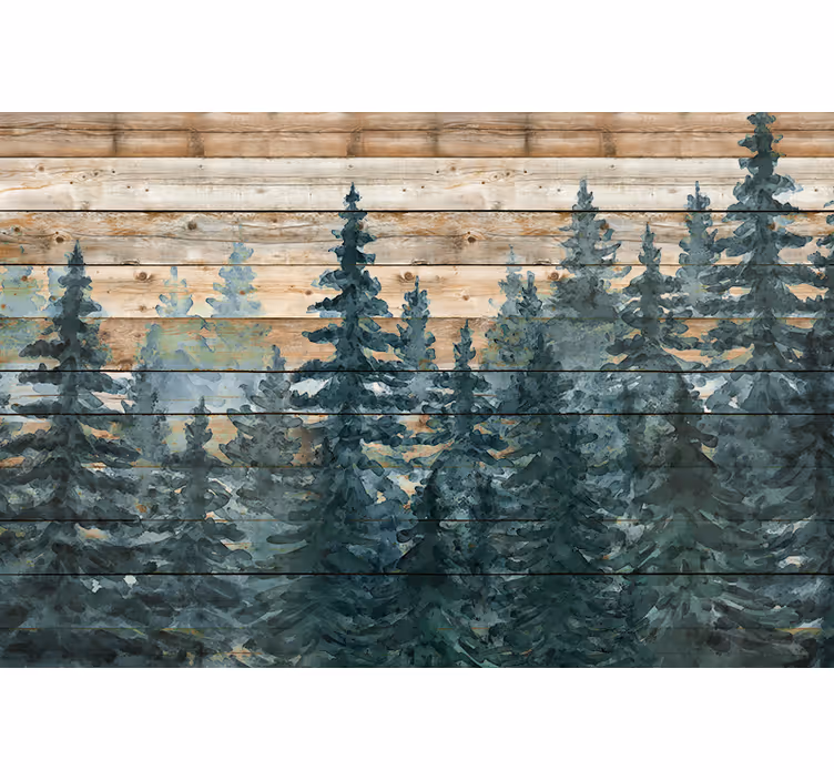 Fotomurale alberi ad acquerello - TenStickers