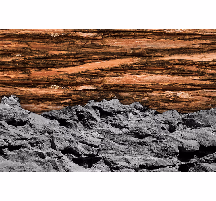 Fotomurale legno e pietra - TenStickers