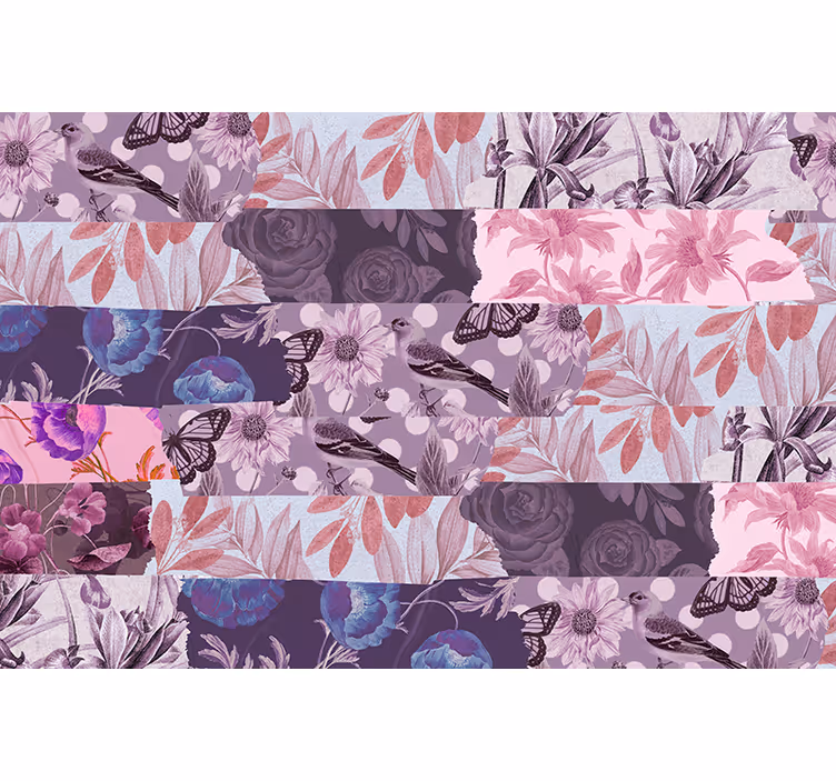 Fotomurale fiori diversi collage floreale - TenStickers