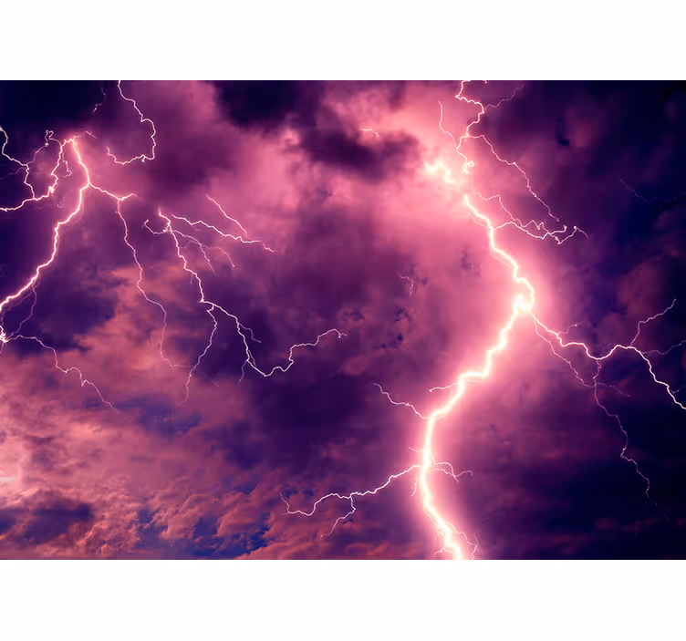 Fotomurale cielo nuvole e fulmini  - TenStickers