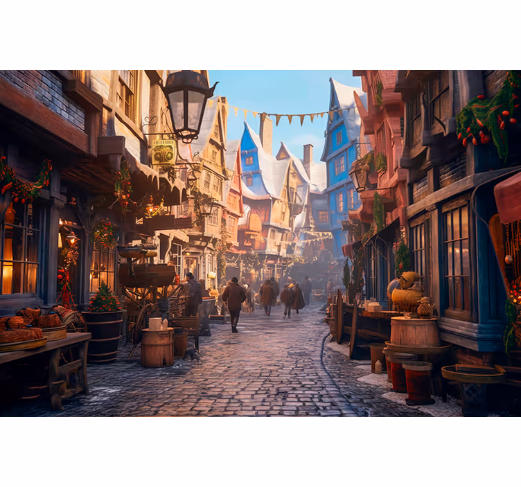 Fotomurale fantasia città dei Maghi - TenStickers
