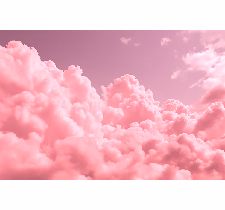 Fotomurale bambini soffici nuvole rosa - TenStickers
