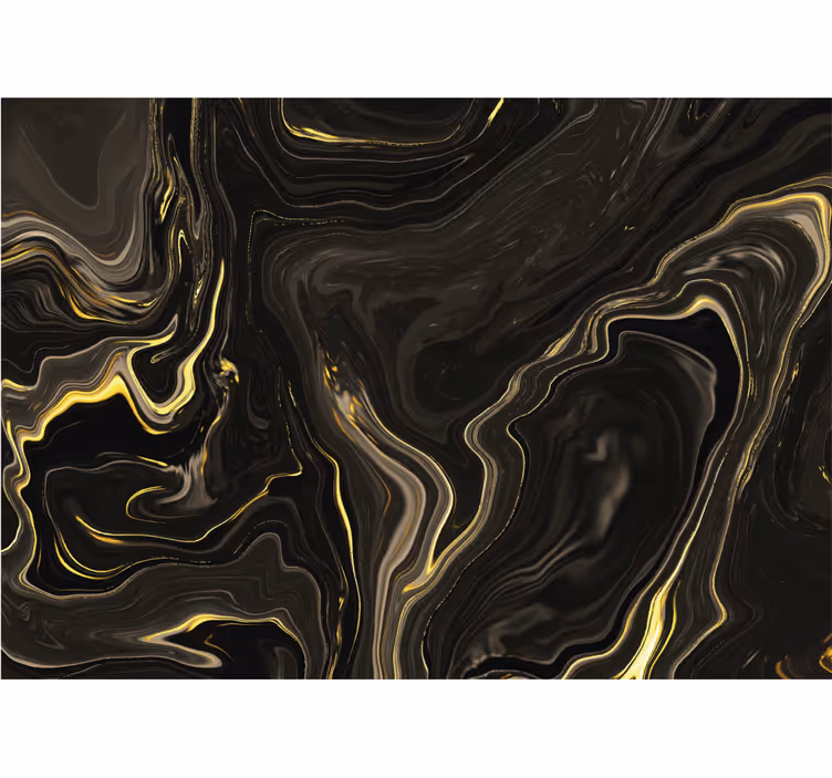 Fotomurale per bagno marmo nero e oro - TenStickers