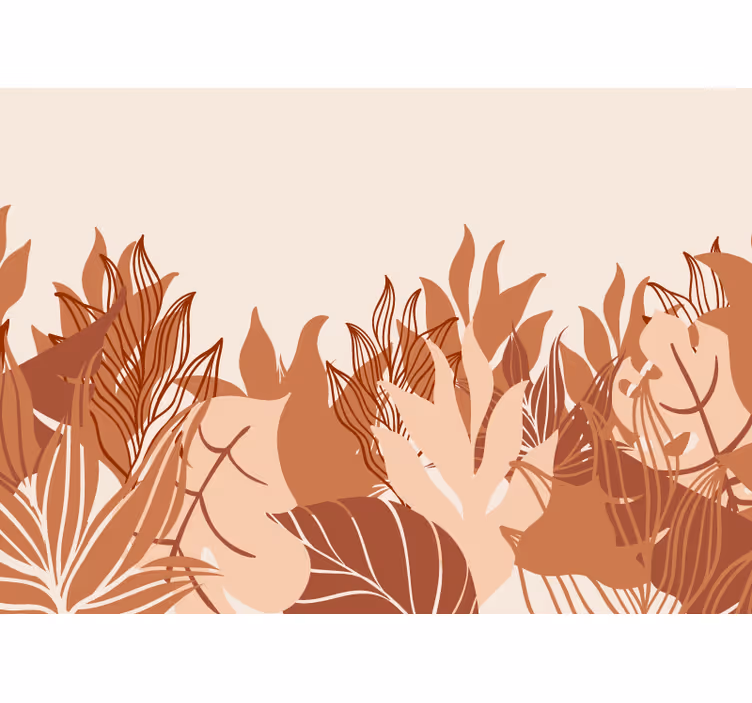 Fotomurale terracotta paesaggio tropicale - TenStickers