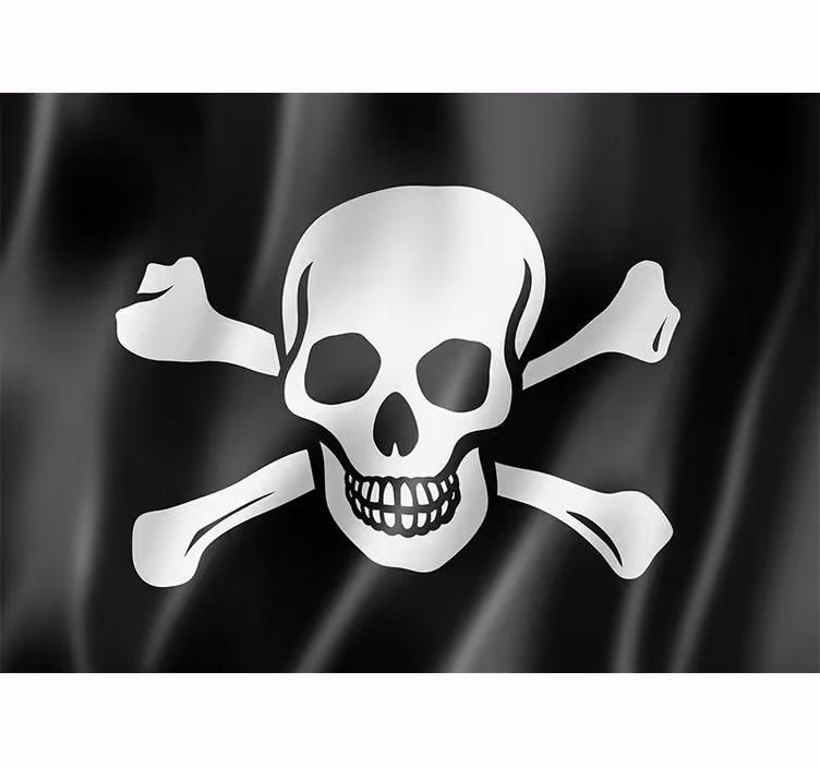Fotomurale soggiorno bandiera pirata - TenStickers