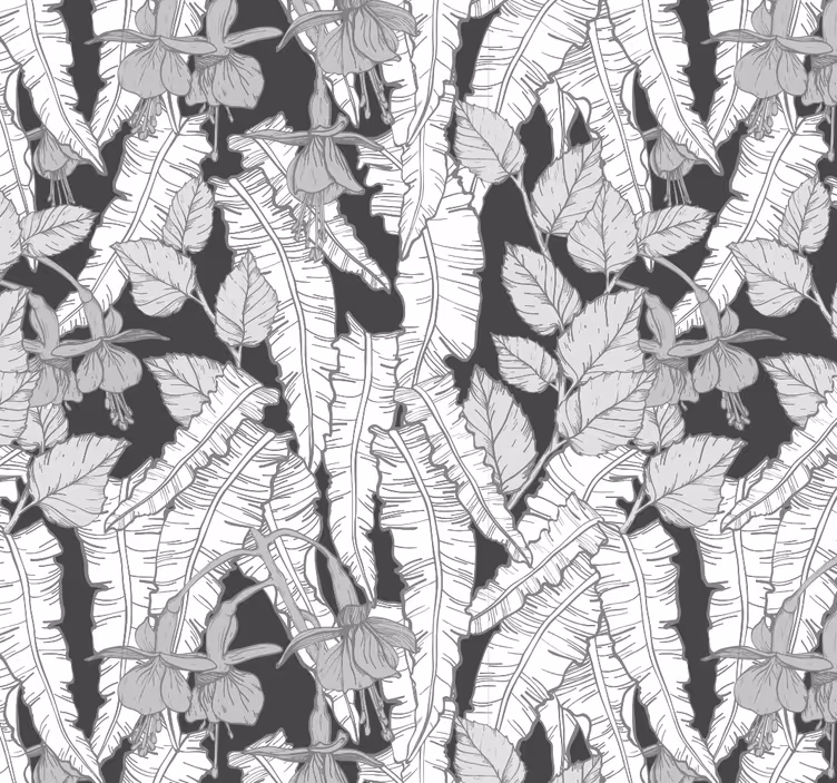 Fotomurale ufficio design grigio della foresta pluviale - TenStickers