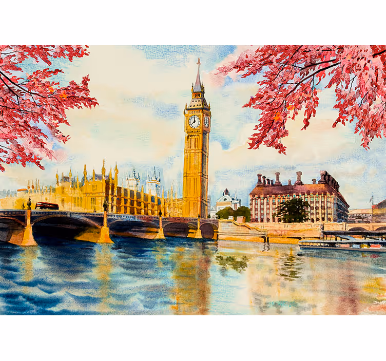 Fotomurale Londra tamigi e big ben - TenStickers