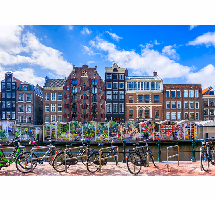 Fotomurale Amsterdam scena del canale di amsterdam - TenStickers