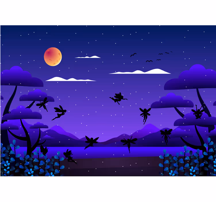 Fotomurale cameretta cielo notturno incantato - TenStickers