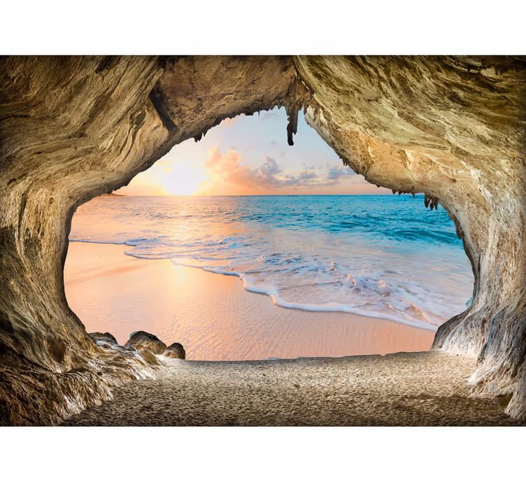Carta da parati 3D grandi vista sull'oceano - TenStickers