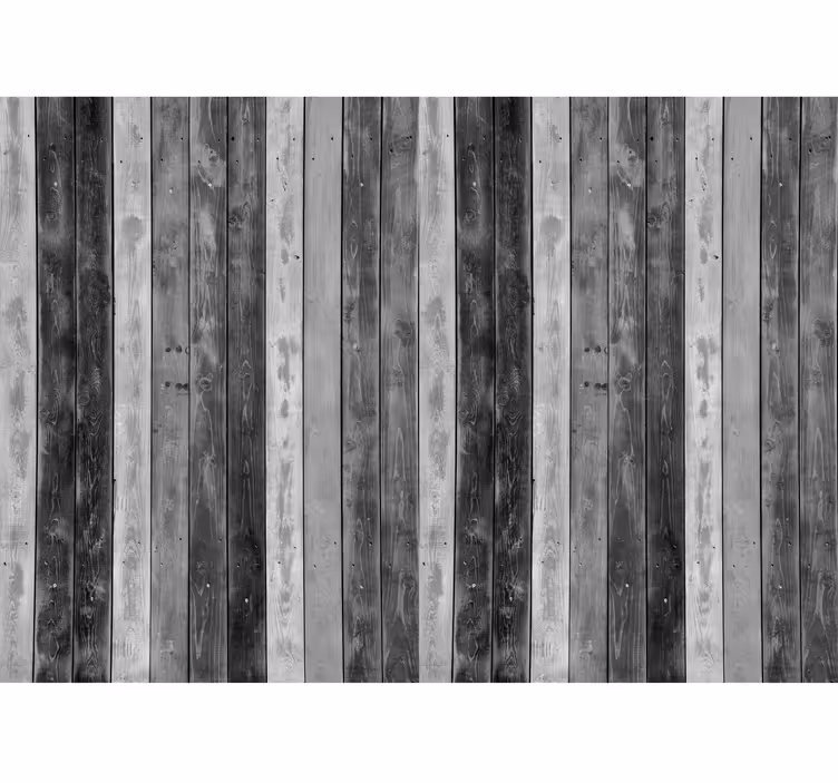 Fotomurale legno Tavole di legno grigie rustiche - TenStickers