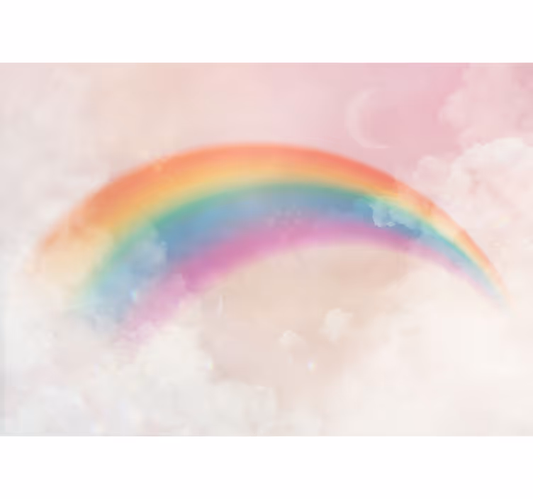 Fotomurale con nuvole e arcobaleno - TenStickers
