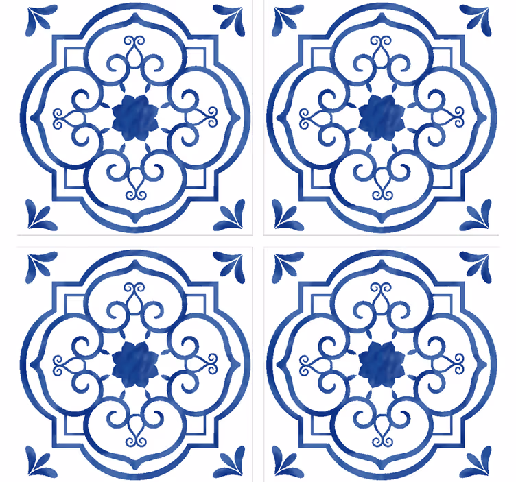 Sottobicchieri motivo floreale intricato - TenStickers