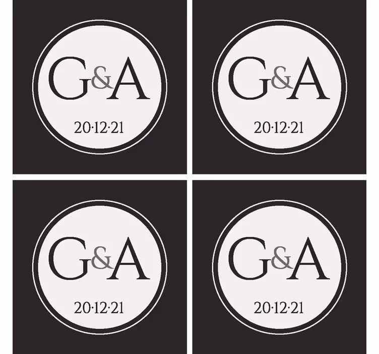 Sottobicchiere classico personalizzato - TenStickers