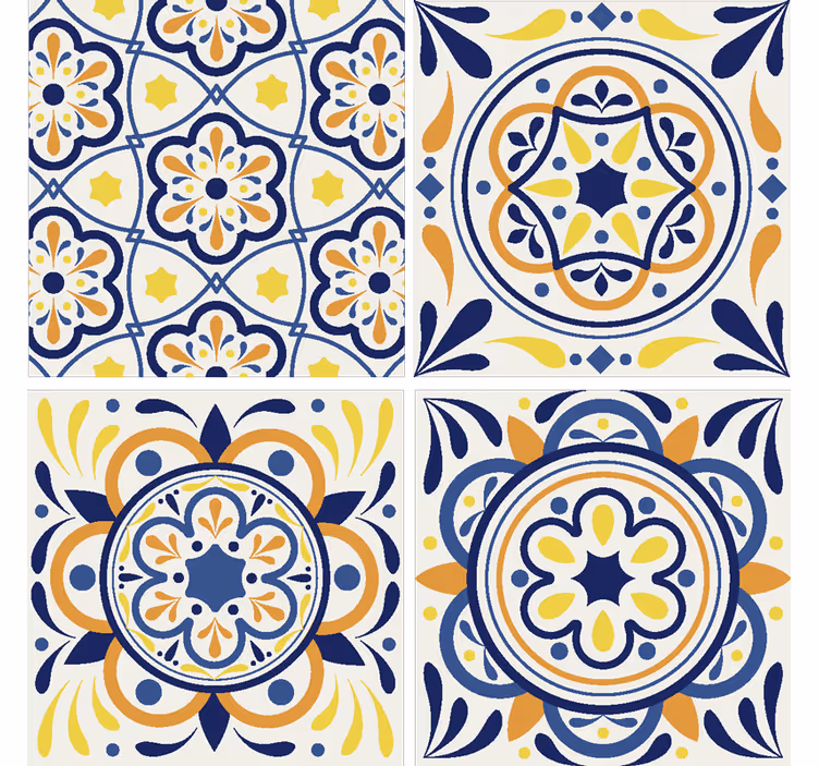 Sottobicchiere con design di piastrelle - TenStickers