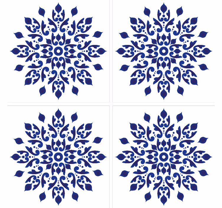 Sottobicchiere classico rotondo blu - TenStickers