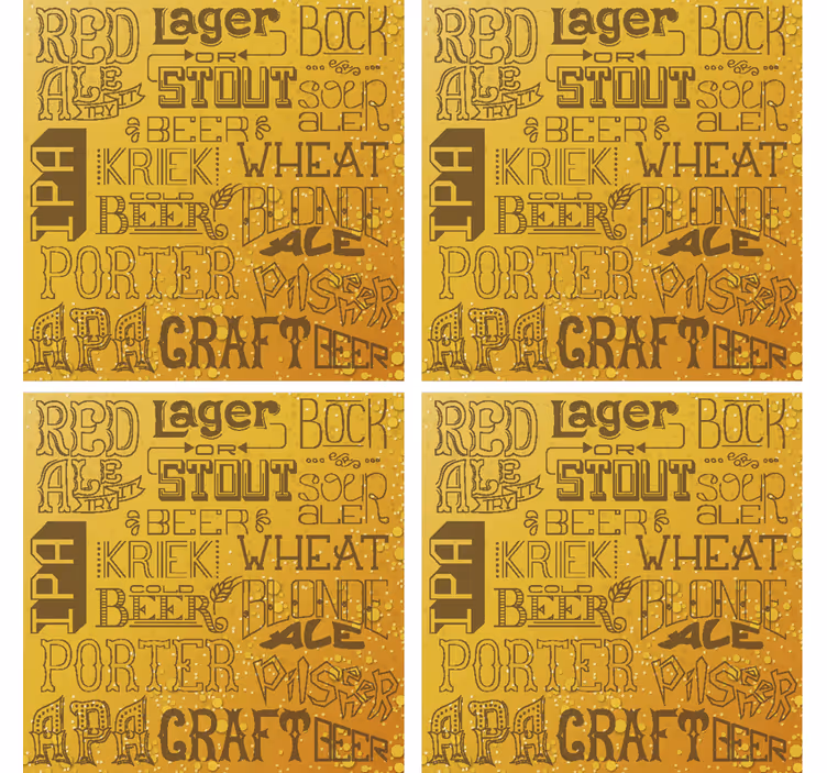 Diversi tipi di birra sottobicchiere - TenStickers