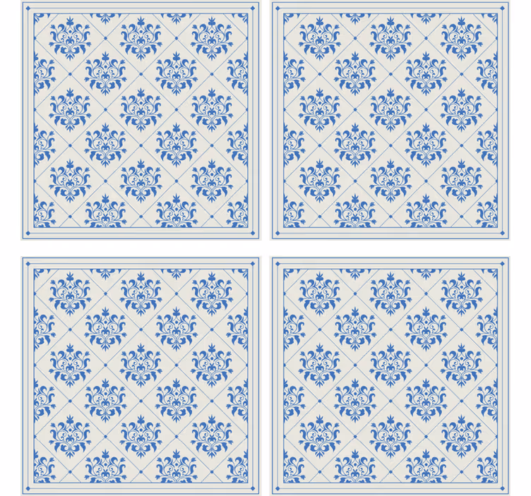 Sottobicchieri eleganti con motivo floreale - TenStickers