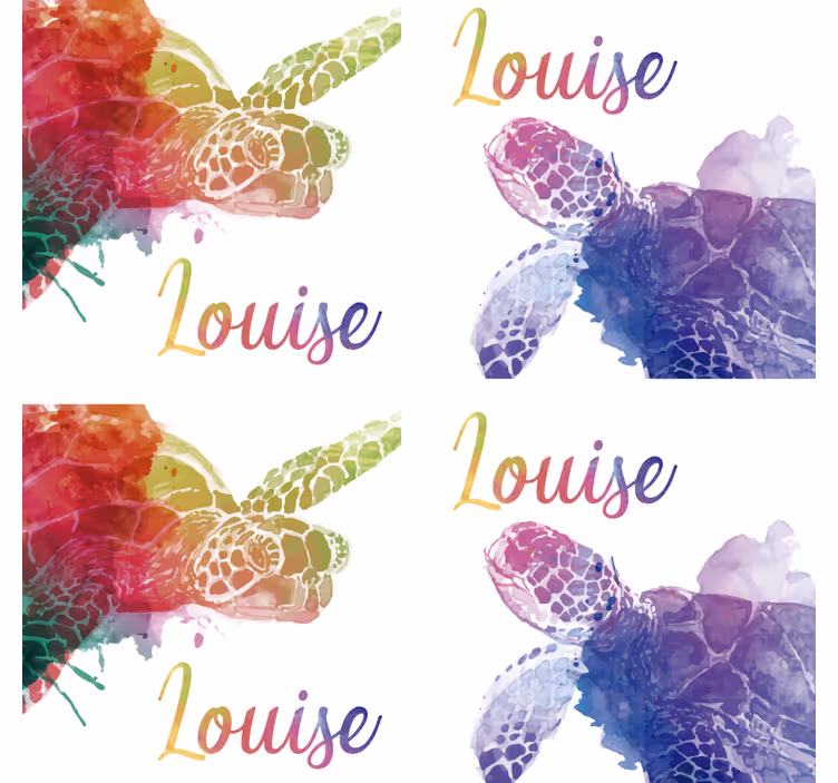 Montagne russe colorate con nome - TenStickers