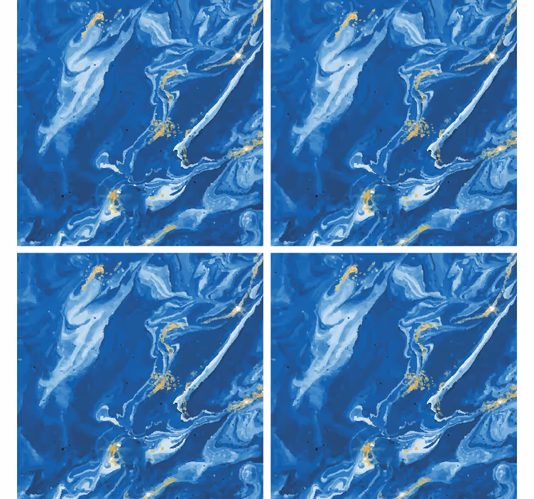 Sottobicchieri marmo blu mottled - TenStickers